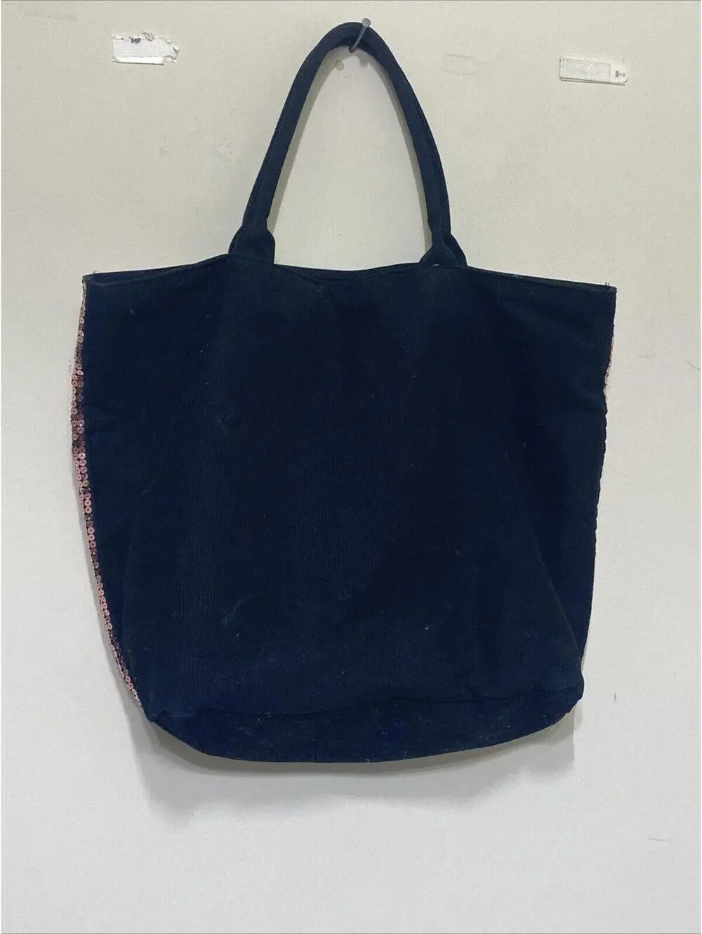 Victoria’s Secret Pink & Silver Sequin Stripe Weekender Tote Bag Limited Edition